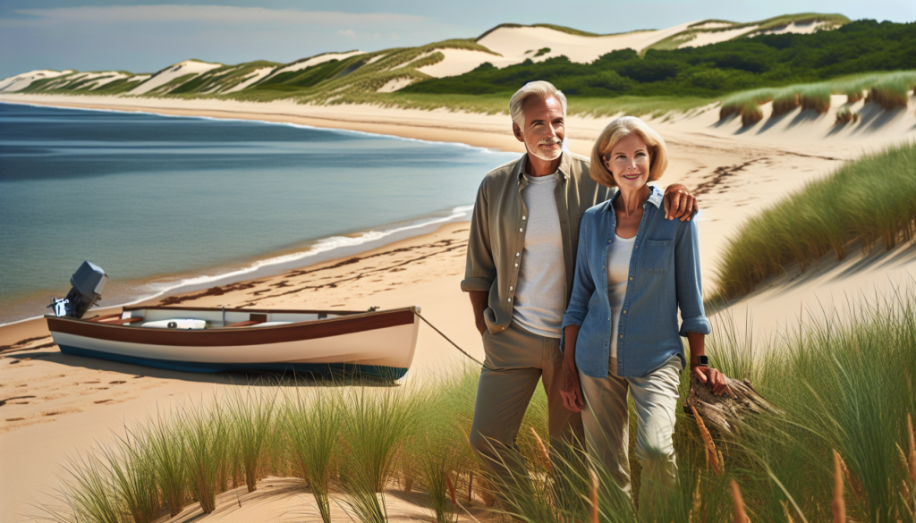 A couple is enjoying the serene beauty of the Delaware coast with the security knowing their Medicare Supplement travels with them everywhere they go.