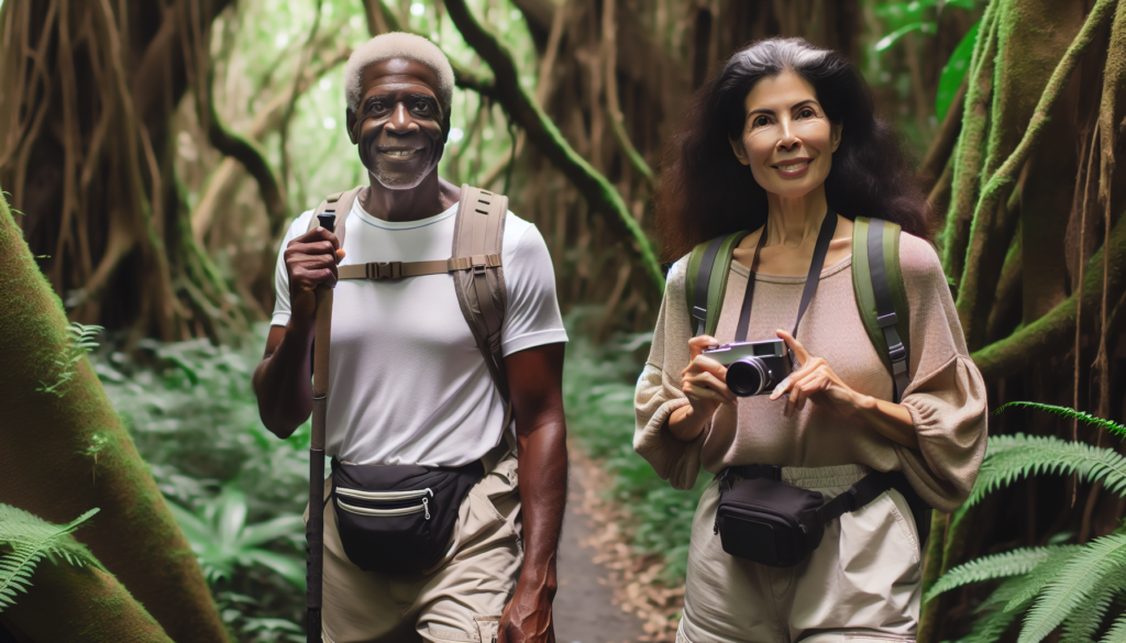 A Georgia couple enjoys the incredible foliage on Jungle Island, secure knowing they have a Medicare Supplement that travels with them.